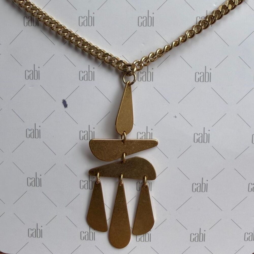 Cabi Necklace with Chime Pendant Gold Finish #2253 NWT One Size